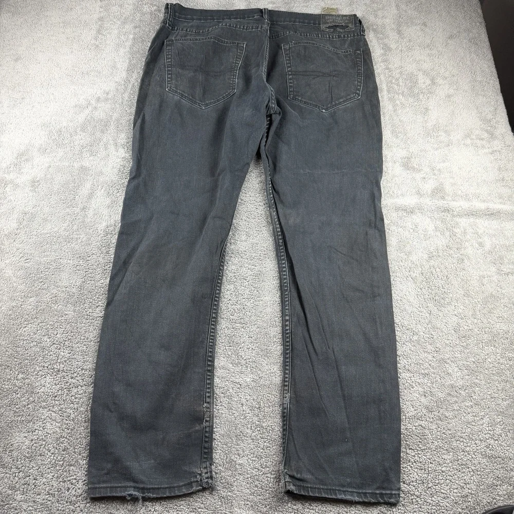 Signature‎ Levis S37 Slim Jeans Mens 36x32 Faded Black Denim Mid Rise